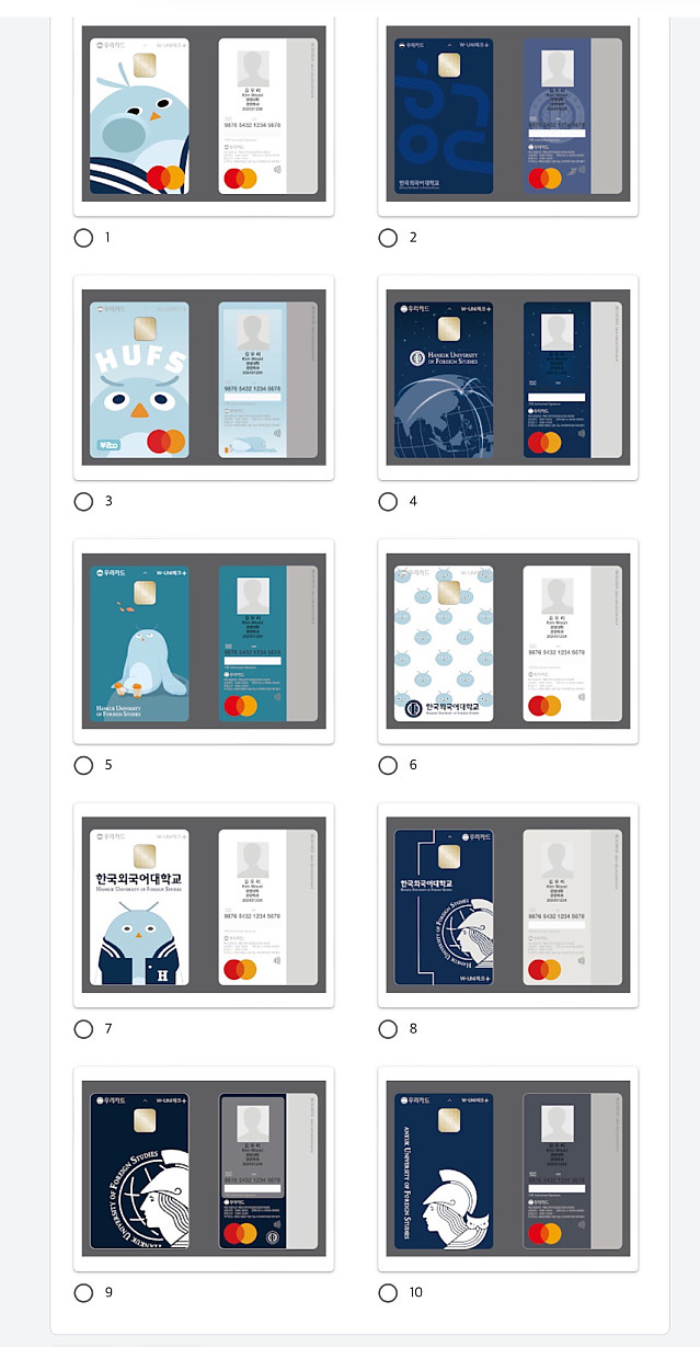 학생증 디자인으로 논란(?)중인 외대