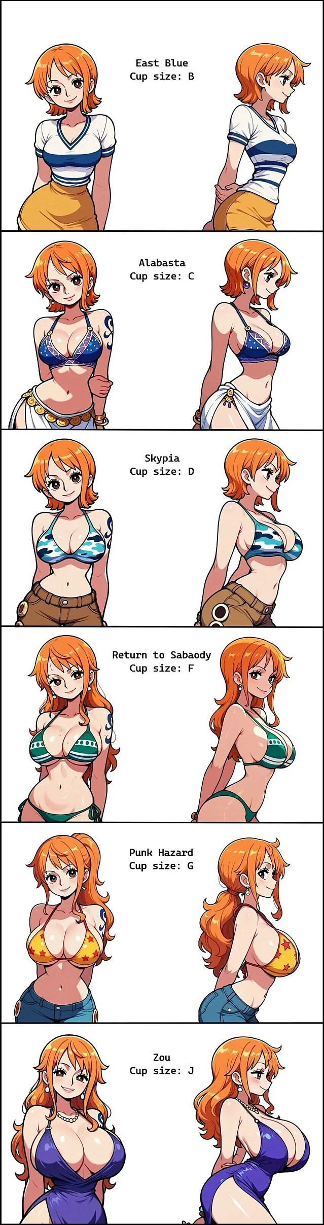 원피스 나미 사이즈 변화