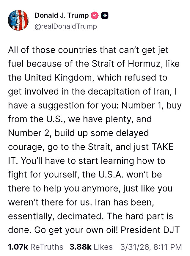 트럼프 : 꼬우면 미국으로부터 석유를 사면 될거 아냐?