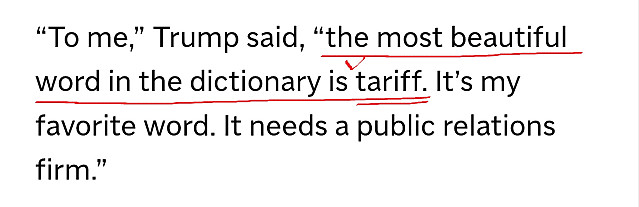 도널드 트럼프가 가장 아름답다고 생각하는 영어 단어