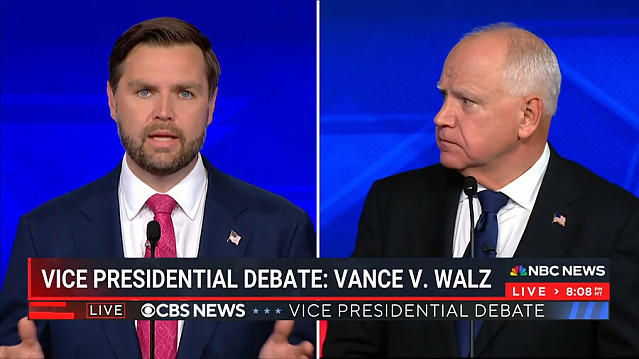 정상적으로 끝나서 유머인 미국 대선 러닝메이트 토론회