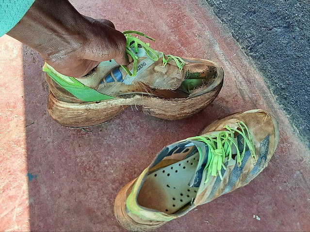 구매한 지 3개월 지난 러닝화 상태