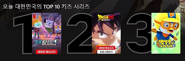 넷플 키즈 순위에 유일한 일본 작품