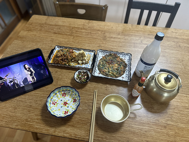 현실적인 자취남의 막걸리 한상