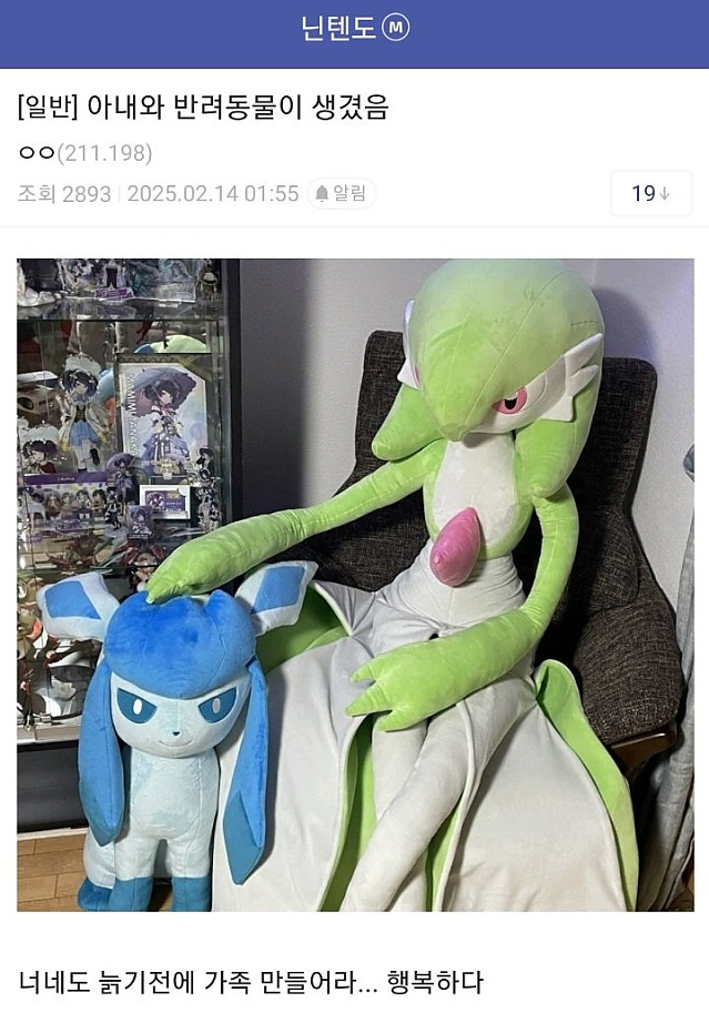 아내와 반려동물이 생긴 닌텐도갤러