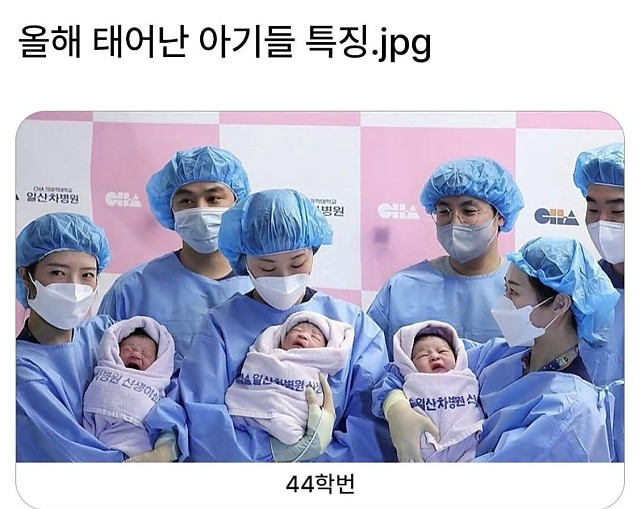 올해 태어날 아기들의 특징