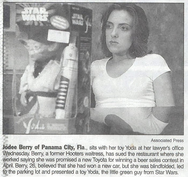 상품으로 말장난해서 고소한 사건