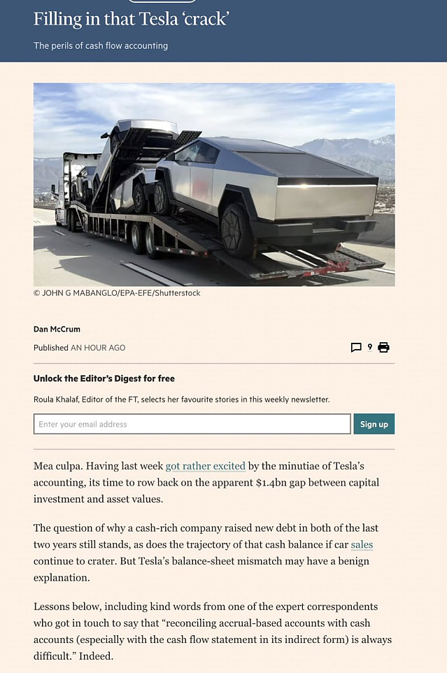 회계부정으로 테슬라 저격한 언론 근황