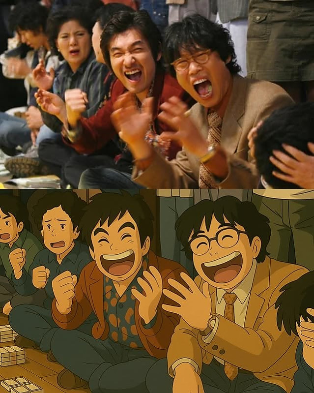 지브리 스타일로 만든 타짜