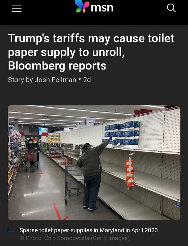 “휴지 대란”을 걱정 중인 미국