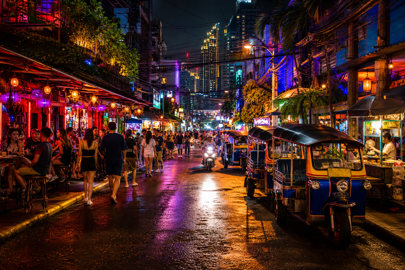 방콕 밤문화 정보: Khao San·Soi 11·Thonglor·RCA 비용과 마감시간 비교