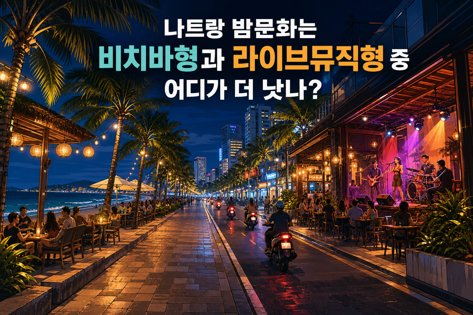 나트랑 밤문화는 비치바형과 라이브뮤직형 중 어디가 더 낫나?