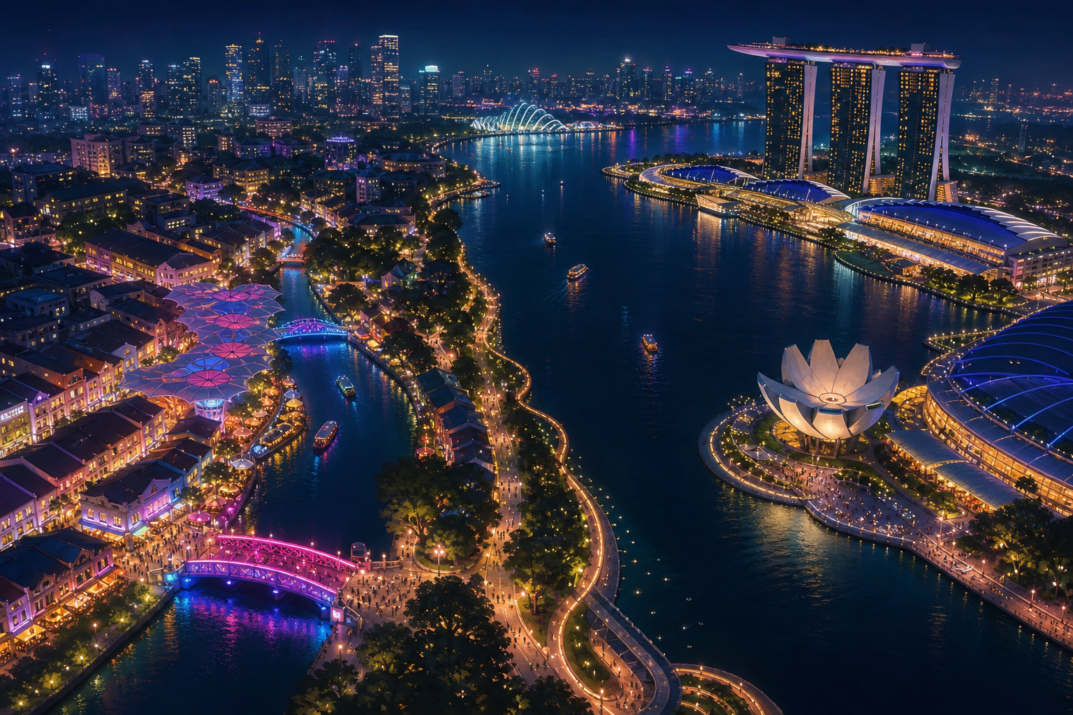 싱가포르 밤은 Clarke Quay, Marina Bay, Orchard 중 어디가 맞을까?