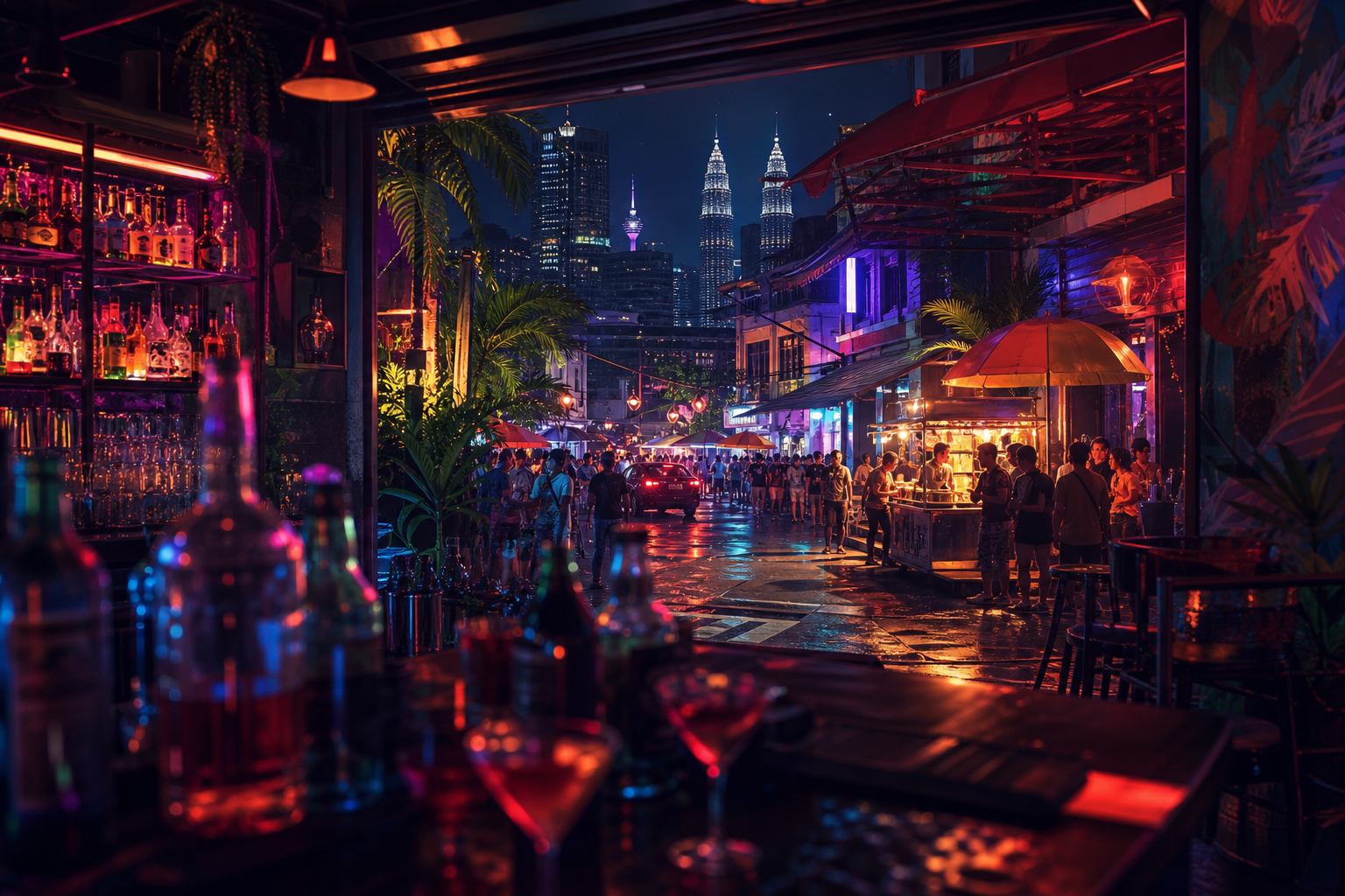 쿠알라룸푸르 밤거리 비교: Bukit Bintang·Changkat·Bangsar·Chinatown 중 어디가 맞을까?