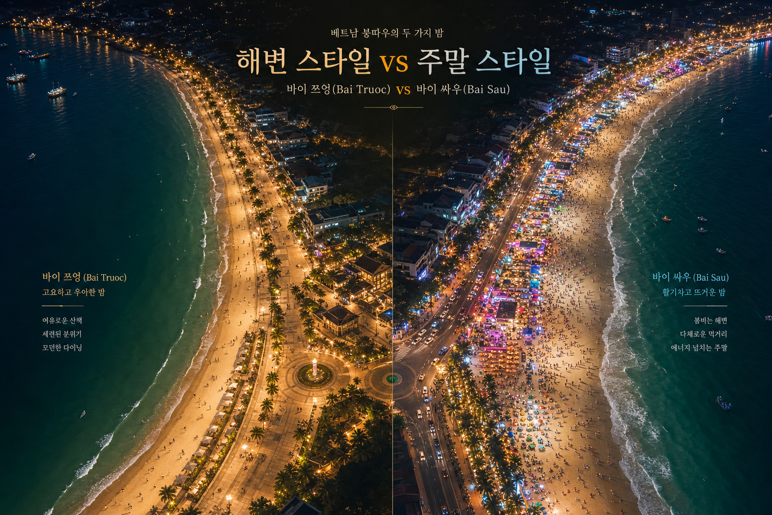 붕따우 밤문화는 해변형과 주말형 중 어디가 맞을까? Bai Truoc·Bai Sau 비교