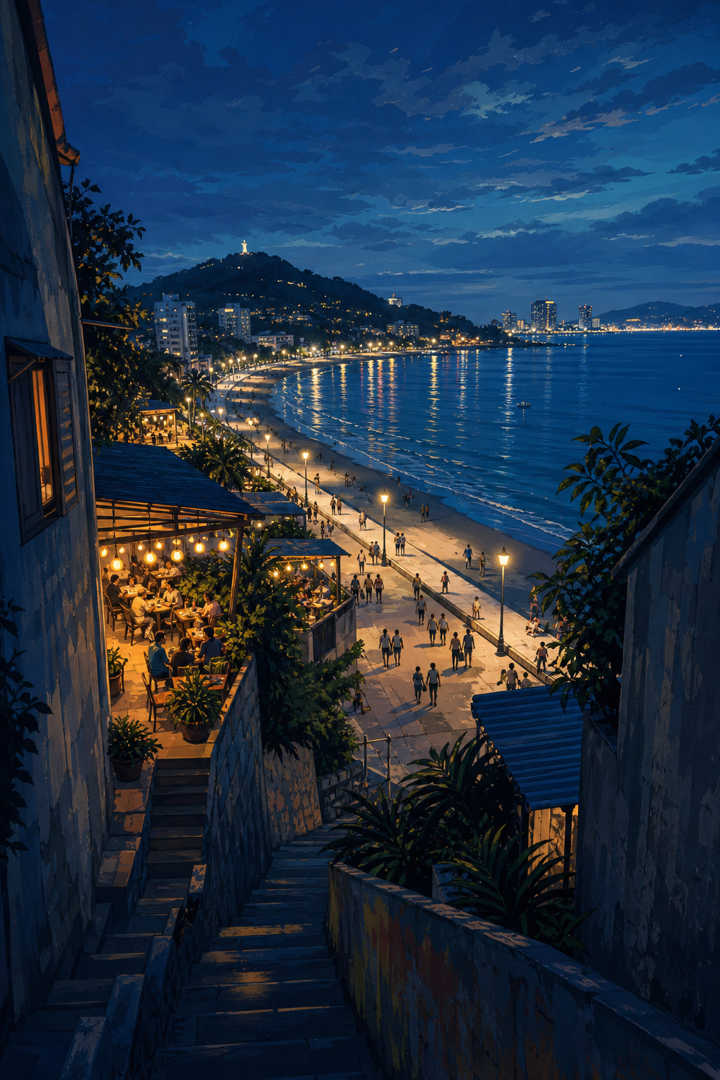 Vung Tau가 조용하다는 말은 맞을까? Front Beach와 Back Beach의 밤 풍경